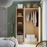 Trueliving Hinged Wardrobe with 3 doors, white,Laminated Finish & PU Finish (5Ft x 2Ft x 8Ft)